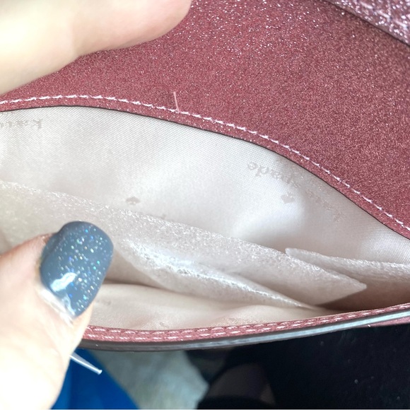 Kate Spade NWT PINK TINSEL Glimmer Oval Camera Bag CROSSBODY $299 retail - Picture 15 of 15